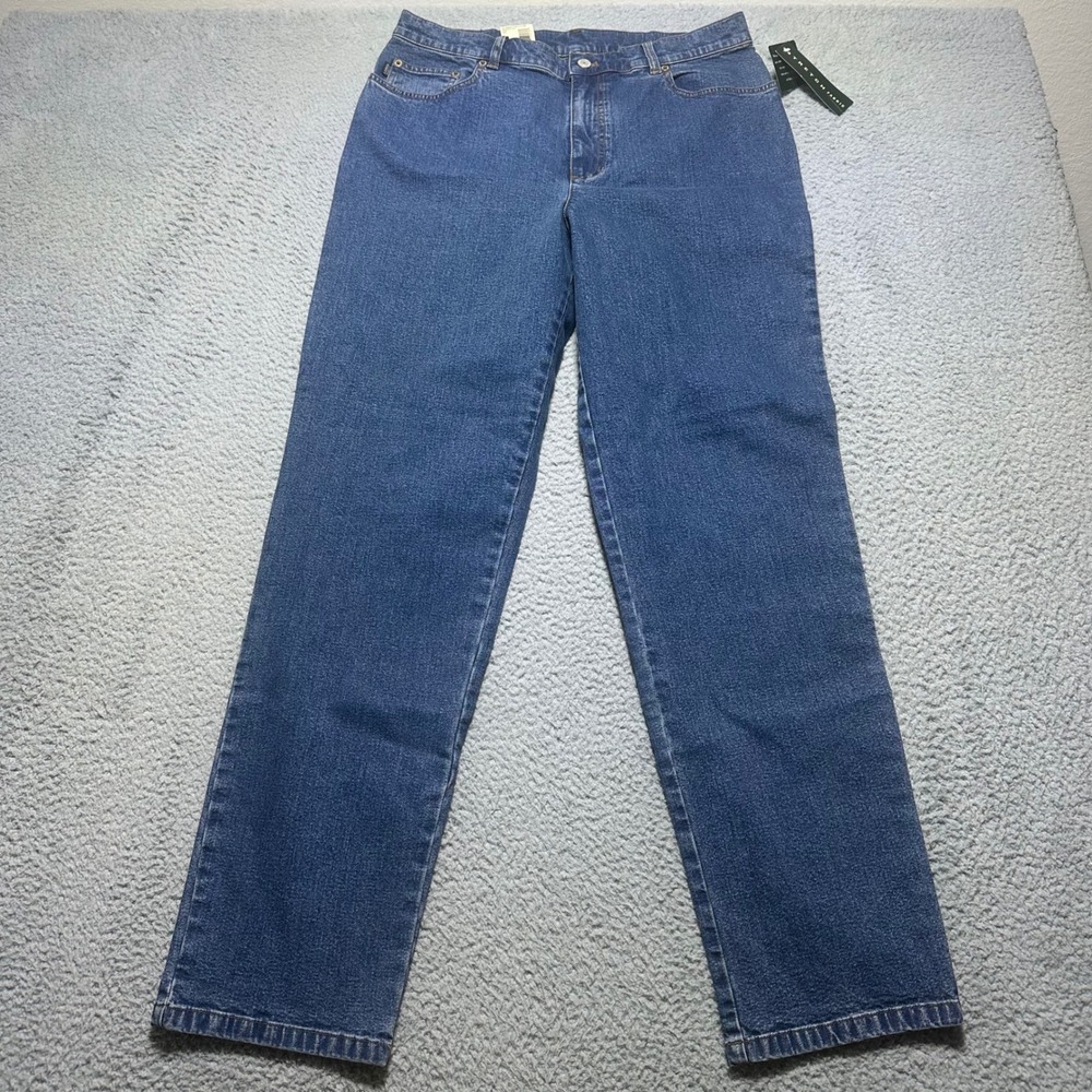 Ralph Lauren Lauren Jeans Co Womens 12 Stretch Classic Jeans 31" NWT Medium Wash